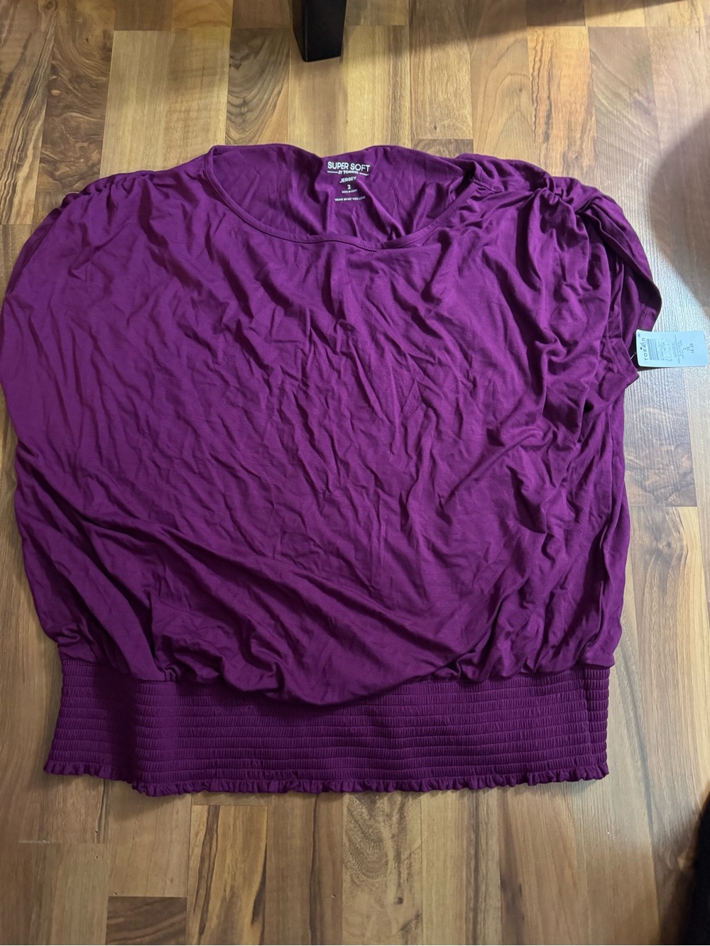 Super Soft Women's Dolman Sleeve Top in Plum Torrid size 2